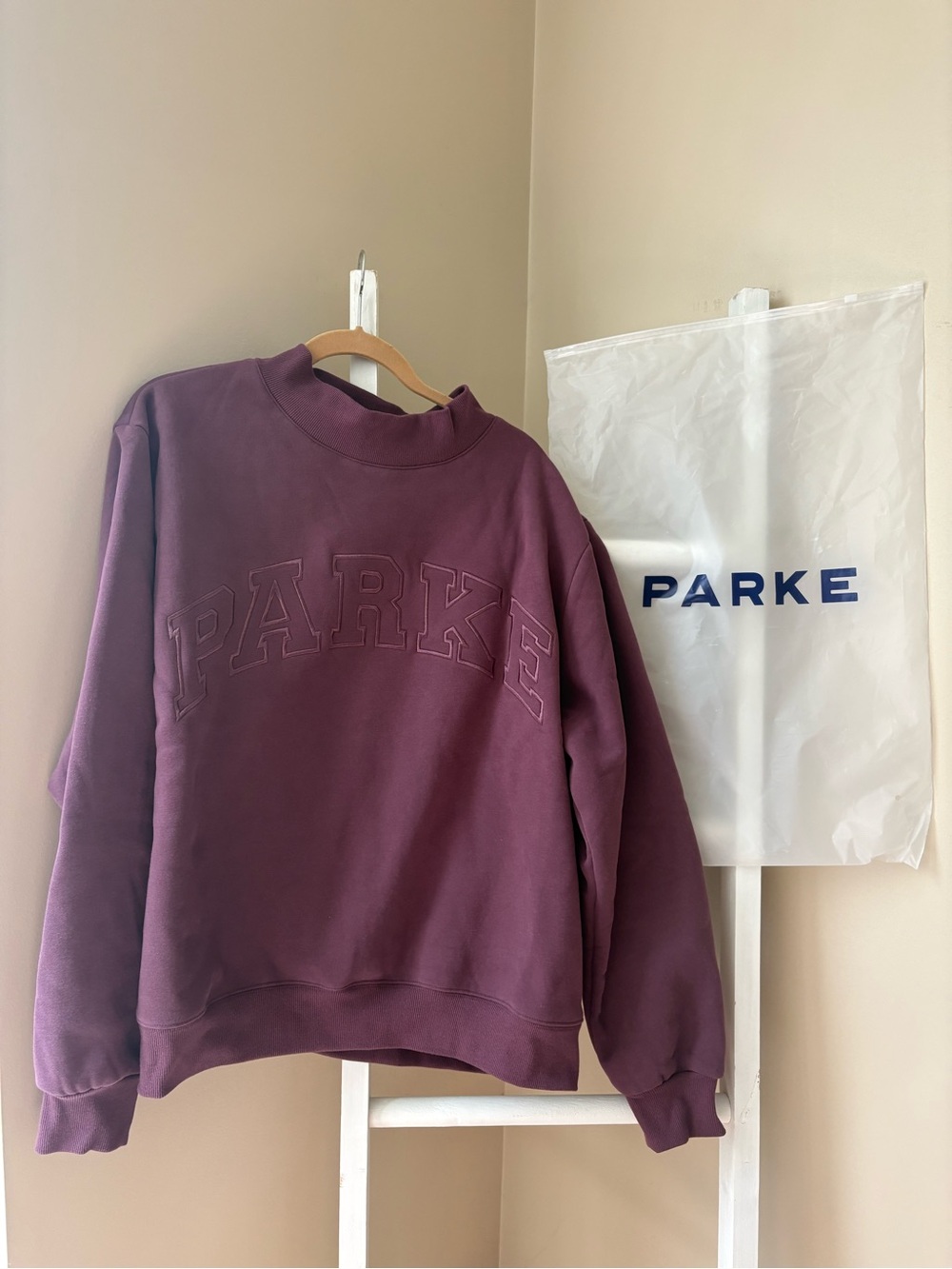 PARKE Eggplant Mockneck